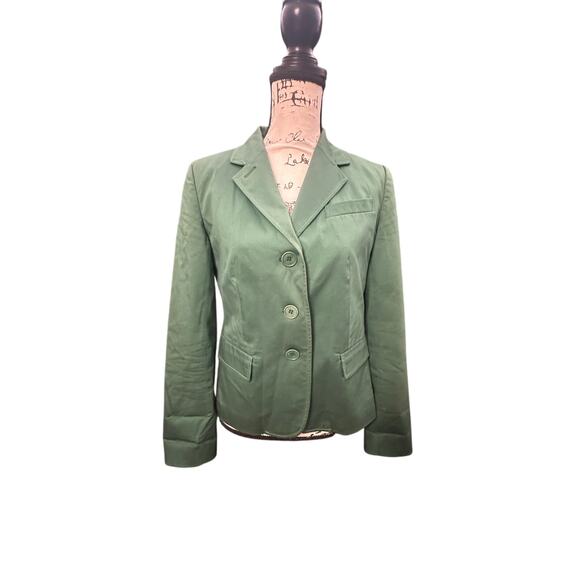 Talbots Green Cotton Blend Blazer – Size 8 - Picture 1 of 12